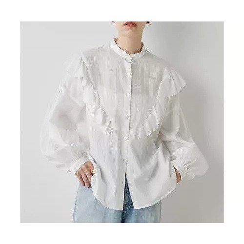 【ウィムガゼット/Whim Gazette】のフリルブラウス 人気、トレンドファッション・服の通販 founy(ファニー) 　ファッション　Fashion　レディースファッション　Fashion for Women　トップス・カットソー　Cut & Sew Tops　シャツ・ブラウス・オフィスカジュアル　Elegant Blouses & Button-Ups　2024年　2024　2024-2025秋冬・A/W　Autumn/Winter 2024–25 AW24–25　ジャケット　Jacket, Outerwear　フェミニン　Feminine, Girly　フリル　Frill, Ruffle　ロング　Long, Long-Length　other-2|ID: prp329100004461536 ipo3291000000031242126