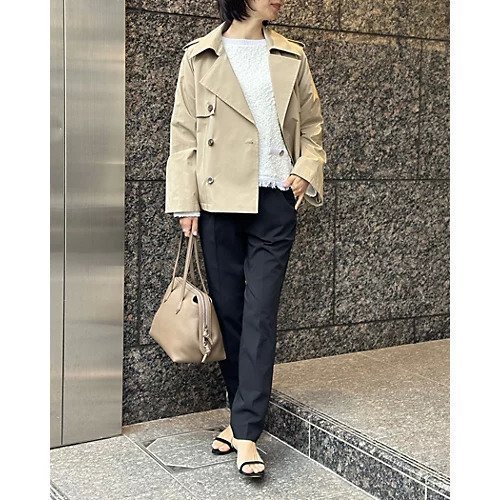 【三尋木奈保/Naho Mihirogi】の【Marisol別注】ショートトレンチコート 人気、トレンドファッション・服の通販 founy(ファニー) 　ファッション　Fashion　レディースファッション　WOMEN　アウター　Coat Outerwear　コート　Coats　トレンチコート　Trench Coats　秋　Autumn/Fall　コラボ　Collaboration　コンパクト　Compact　ショート　Short　スペシャル　Special　ツイル　Twill　デニム　Denim　トレンチ　Trench　トレンド　Trend　別注　Special Order　モダン　Modern　other-2|ID: prp329100004461548 ipo3291000000031888739