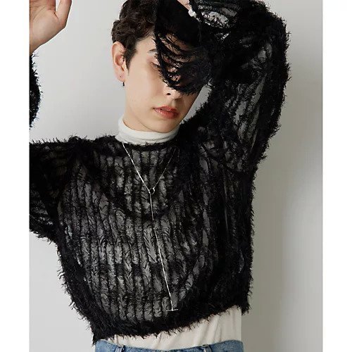 【ウィムガゼット/Whim Gazette】の【THE PAUSE】フェザーチュールブラウス 人気、トレンドファッション・服の通販 founy(ファニー) 　ファッション　Fashion　レディースファッション　Fashion for Women　トップス・カットソー　Cut & Sew Tops　シャツ・ブラウス・オフィスカジュアル　Elegant Blouses & Button-Ups　ヴィンテージ　Vintage Style　ギャザー　Gathered, Ruffled　グラデーション　Gradient, Ombre　シアー　Sheer, See-Through　ジャケット　Jacket, Outerwear　スウェット / スエット　Sweatshirt, Sweatwear　スリーブ　Sleeve, Long Sleeve / Short Sleeve　チュール　Tulip, Tulip Motif　パイピング　Piping, Trim Design　フェザー　Feather, Feather Detail　フェミニン　Feminine, Girly　フレア　Flare, Flared　ブラウジング　Blouson Silhouette, Cinched Waist　ベロア　Velour, Soft Velvet　モダン　Modern, Contemporary　ワーク　Workwear, Utility Style　おすすめ　Recommended / Our Picks　2024年　2024　エレガント 上品　Elegant　2024-2025秋冬・A/W　Autumn/Winter 2024–25 AW24–25　 other-1|ID: prp329100004461551 ipo3291000000031225631