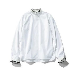 【サードマガジン/THIRD MAGAZINE】の【Marisol別注】スタンドカラーフリルブラウス 人気、トレンドファッション・服の通販 founy(ファニー) ファッション Fashion レディースファッション Ladies' Fashion Online トップス・カットソー Tops/Tshirt シャツ/ブラウス Shirts/Blouses スタンド Stand パイピング Piping フリル Frills 別注 Special Order 洗える Washable |ID:prp329100004461646