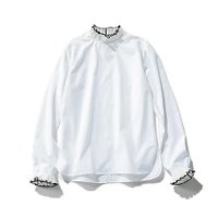 【サードマガジン/THIRD MAGAZINE】の【Marisol別注】スタンドカラーフリルブラウス 人気、トレンドファッション・服の通販 founy(ファニー) ファッション Fashion レディースファッション Fashion for Women トップス・カットソー Cut & Sew Tops シャツ・ブラウス・オフィスカジュアル Elegant Blouses & Button-Ups スタンド Stand Collar, Upright Stand パイピング Piping, Trim Design フリル Frill, Ruffle 別注 Limited Edition, Custom Order 洗える Machine Washable |ID:prp329100004461646