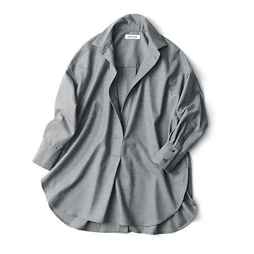 【サクラ/SACRA】のフランネルシャツ 人気、トレンドファッション・服の通販 founy(ファニー) 　ファッション　Fashion　レディースファッション　Ladies' Fashion Online　トップス・カットソー　Tops/Tshirt　シャツ/ブラウス　Shirts/Blouses　スキッパー　Skipper　タートル　Turtle　ヨーク　Yoke　ロング　Long　other-3|ID: prp329100004461653 ipo3291000000031242437