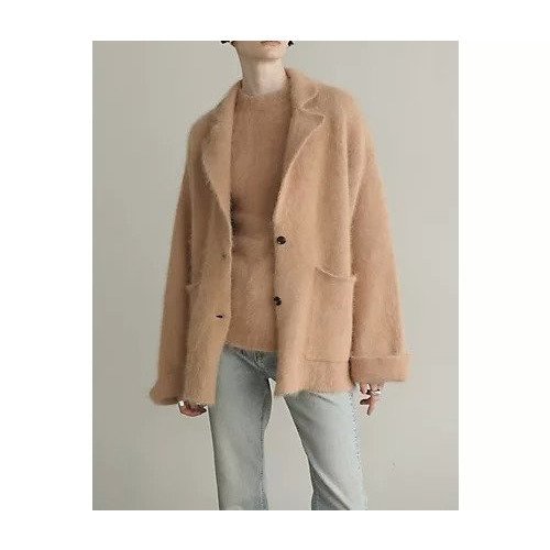 【クラネ/CLANE】のANGOLA TAILORED KNIT JACKET 人気、トレンドファッション・服の通販 founy(ファニー) 　ファッション　Fashion　レディースファッション　WOMEN　アウター　Coat Outerwear　ジャケット　Jackets　トップス・カットソー　Tops/Tshirt　ニット　Knit Tops　2024年　2024　2024-2025秋冬・A/W　Aw/Autumn/Winter/Fw/Fall/2024-2025　おすすめ　Recommend　アンゴラ　Angola　インナー　Inner　エアリー　Airy　other-2|ID: prp329100004461655 ipo3291000000031242439