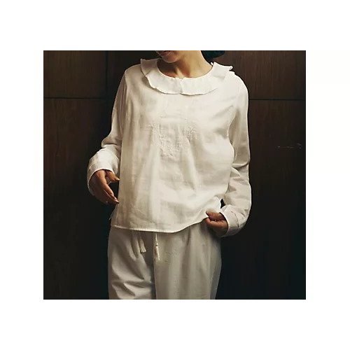 【ナナデコール/nanadecor】のリリーガーゼ刺繍ブラウス 人気、トレンドファッション・服の通販 founy(ファニー) 　ファッション　Fashion　レディースファッション　WOMEN　トップス・カットソー　Tops/Tshirt　シャツ/ブラウス　Shirts/Blouses　クラシカル　Classical　パープル　Purple　フレア　Flare　other-3|ID: prp329100004461761 ipo3291000000031242704