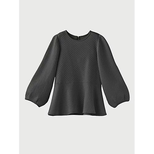 【ナナデコール/nanadecor】のキルティングペプラムトップス インテリア・キッズ・メンズ・レディースファッション・服の通販 founy(ファニー) 　ファッション　Fashion　レディースファッション　Fashion for Women　トップス・カットソー　Cut & Sew Tops　インナー　Innerwear　キルティング　Quilted, Quilting　スリーブ　Sleeve, Long Sleeve / Short Sleeve　タートルネック　Turtleneck, High Neck　ペプラム　Peplum, Flared Hem　冬　Winter / This Winter　チャコールグレー|ID: prp329100004461764 ipo3291000000031226788
