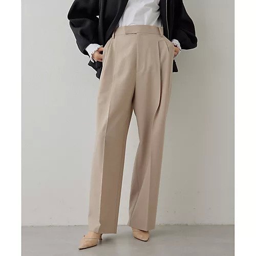【ウィムガゼット/Whim Gazette】のワイドタックパンツ インテリア・キッズ・メンズ・レディースファッション・服の通販 founy(ファニー) https://founy.com/ ファッション Fashion レディースファッション Fashion for Women パンツ Pants & Trousers ストレート Straight, Straight Cut フロント Front, Front Design エレガント 上品 Elegant |ID: prp329100004461768 ipo3291000000031226804