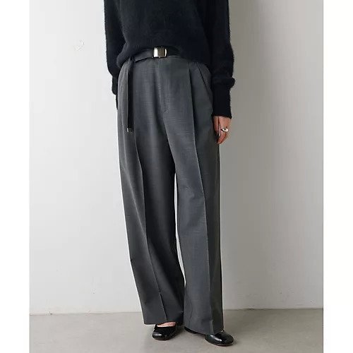 【ウィムガゼット/Whim Gazette】のワイドタックパンツ 人気、トレンドファッション・服の通販 founy(ファニー) 　ファッション　Fashion　レディースファッション　Fashion for Women　パンツ　Pants & Trousers　ストレート　Straight, Straight Cut　フロント　Front, Front Design　エレガント 上品　Elegant　other-2|ID: prp329100004461768 ipo3291000000031242721