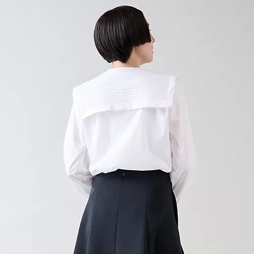 【マルティニーク/martinique】のピンタックカラーブラウス 人気、トレンドファッション・服の通販 founy(ファニー) 　ファッション　Fashion　レディースファッション　WOMEN　トップス・カットソー　Tops/Tshirt　シャツ/ブラウス　Shirts/Blouses　おすすめ　Recommend　カフス　Cuffs　カーディガン　Cardigan　タイプライター　Typewriter　other-3|ID: prp329100004461794 ipo3291000000031242797
