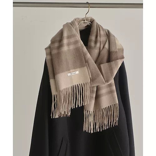 【ウィムガゼット/Whim Gazette】のカシミヤ大判チェックストール インテリア・キッズ・メンズ・レディースファッション・服の通販 founy(ファニー) 　ファッション　Fashion　レディースファッション　Fashion for Women　2024年　2024　2024-2025秋冬・A/W　Autumn/Winter 2024–25 AW24–25　シンプル　Simple, Minimal　ストール　Stole, Wrap　チェック　Check, Plaid, Tartan　ブランケット　Blanket, Throw Blanket　エレガント 上品　Elegant　定番　Standard, Basic Item　ベージュ|ID: prp329100004461795 ipo3291000000031226970