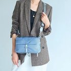 【トプカピ/TOPKAPI】の【Breath TOPKAPI】Freely フリーリー ナイロン ロゴテープ ショルダーバッグ / サコッシュ ブルーグレー|ID: prp329100004461819 ipo3291000000031227096