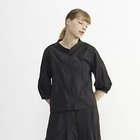 【プレインピープル/PLAIN PEOPLE】のシアサッカードットタック袖ボリュームブラウス ブラック|ID: prp329100004461827 ipo3291000000031227134