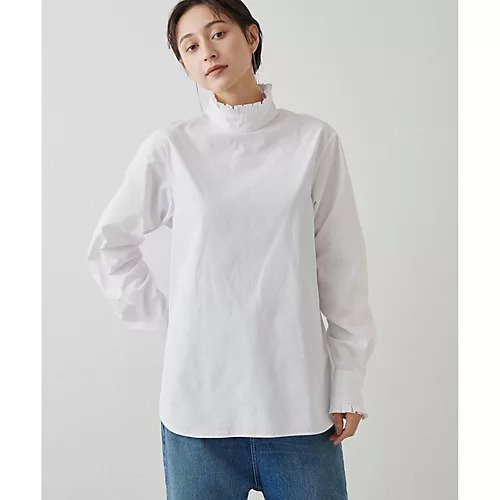 【ウィムガゼット/Whim Gazette】のハイネックフリルブラウス 人気、トレンドファッション・服の通販 founy(ファニー) 　ファッション　Fashion　レディースファッション　Fashion for Women　トップス・カットソー　Cut & Sew Tops　シャツ・ブラウス・オフィスカジュアル　Elegant Blouses & Button-Ups　オイル　Body Oil　クラシカル　Classical, Vintage-Inspired　シンプル　Simple, Minimal　スウェット / スエット　Sweatshirt, Sweatwear　ストライプ　Stripe, Striped Pattern　フリル　Frill, Ruffle　フロント　Front, Front Design　ボトム　Bottoms, Lower Wear　おすすめ　Recommended / Our Picks　2024年　2024　エレガント 上品　Elegant　2024-2025秋冬・A/W　Autumn/Winter 2024–25 AW24–25　 other-1|ID: prp329100004461846 ipo3291000000031227246
