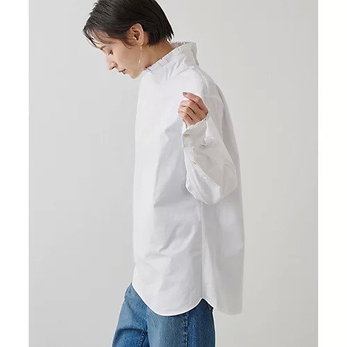 【ウィムガゼット/Whim Gazette】のハイネックフリルブラウス 人気、トレンドファッション・服の通販 founy(ファニー) 　ファッション　Fashion　レディースファッション　Fashion for Women　トップス・カットソー　Cut & Sew Tops　シャツ・ブラウス・オフィスカジュアル　Elegant Blouses & Button-Ups　オイル　Body Oil　クラシカル　Classical, Vintage-Inspired　シンプル　Simple, Minimal　スウェット / スエット　Sweatshirt, Sweatwear　ストライプ　Stripe, Striped Pattern　フリル　Frill, Ruffle　フロント　Front, Front Design　ボトム　Bottoms, Lower Wear　おすすめ　Recommended / Our Picks　2024年　2024　エレガント 上品　Elegant　2024-2025秋冬・A/W　Autumn/Winter 2024–25 AW24–25　other-3|ID: prp329100004461846 ipo3291000000031242943