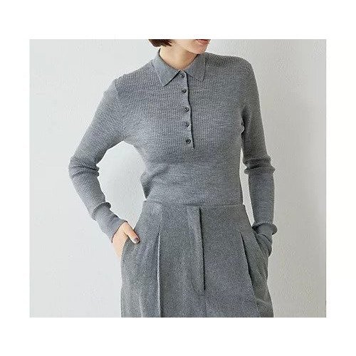 【ウィムガゼット/Whim Gazette】のポロカラーセーター インテリア・キッズ・メンズ・レディースファッション・服の通販 founy(ファニー) https://founy.com/ ファッション Fashion レディースファッション Fashion for Women 2024年 2024 2024-2025秋冬・A/W Autumn/Winter 2024–25 AW24–25 インナー Innerwear ジャケット Jacket, Outerwear セーター Sweater, Knitwear デニム Denim, Jeans Material トレンド Trend, Trending Now フィット Fit, Slim Fit フェミニン Feminine, Girly |ID: prp329100004461950 ipo3291000000031227775