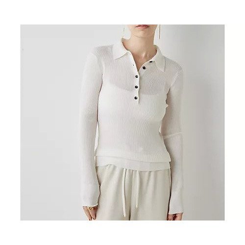 【ウィムガゼット/Whim Gazette】のポロカラーセーター 人気、トレンドファッション・服の通販 founy(ファニー) 　ファッション　Fashion　レディースファッション　Fashion for Women　2024年　2024　2024-2025秋冬・A/W　Autumn/Winter 2024–25 AW24–25　インナー　Innerwear　ジャケット　Jacket, Outerwear　セーター　Sweater, Knitwear　デニム　Denim, Jeans Material　トレンド　Trend, Trending Now　フィット　Fit, Slim Fit　フェミニン　Feminine, Girly　other-2|ID: prp329100004461950 ipo3291000000031243203