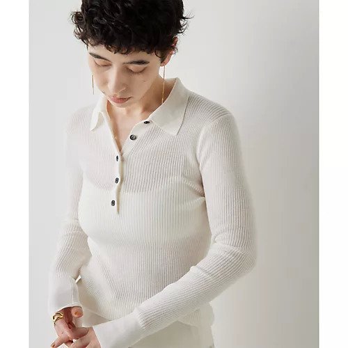 【ウィムガゼット/Whim Gazette】のポロカラーセーター 人気、トレンドファッション・服の通販 founy(ファニー) 　ファッション　Fashion　レディースファッション　Fashion for Women　2024年　2024　2024-2025秋冬・A/W　Autumn/Winter 2024–25 AW24–25　インナー　Innerwear　ジャケット　Jacket, Outerwear　セーター　Sweater, Knitwear　デニム　Denim, Jeans Material　トレンド　Trend, Trending Now　フィット　Fit, Slim Fit　フェミニン　Feminine, Girly　other-3|ID: prp329100004461950 ipo3291000000031243204