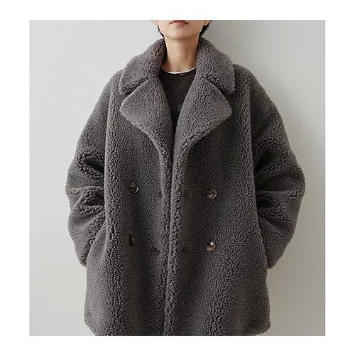 【ウィムガゼット/Whim Gazette】の【THE PAUSE】ボアダブルコート 人気、トレンドファッション・服の通販 founy(ファニー) 　ファッション　Fashion　レディースファッション　WOMEN　アウター　Coat Outerwear　コート　Coats　2024年　2024　2024-2025秋冬・A/W　Aw/Autumn/Winter/Fw/Fall/2024-2025　グラデーション　Gradation　ショルダー　Shoulder　ダブル　Double　ドロップ　Drop　フォルム　Form　ミドル　Middle　ワーク　Work　ヴィンテージ　Vintage　other-2|ID: prp329100004461963 ipo3291000000031243230