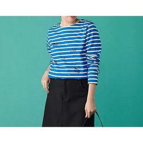 【ミュベール/MUVEIL】 サンリオキャラクターズコラボ ハローキティ ボーダーロングカットソー人気、トレンドファッション・服の通販 founy(ファニー) ファッション Fashion レディースファッション Ladies' Fashion Online トップス・カットソー Tops/Tshirt カットソー Cut and Sewn カットソー Cut And Sew コンパクト Compact チューリップ Tulip モチーフ Motif |ID:prp329100004461965