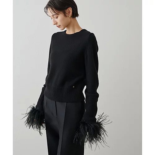 【ウィムガゼット/Whim Gazette】の【15th Anniversary】フェザーニットプルオーバー 人気、トレンドファッション・服の通販 founy(ファニー) 　ファッション　Fashion　レディースファッション　Fashion for Women　トップス・カットソー　Cut & Sew Tops　ニット　Knit Tops & Sweaters　カジュアルプルオーバー・ニットトップス　Pullovers & Knit Tops / Casual Pullovers　エレガント 上品　Elegant　コンパクト　Compact, Small Size　シンプル　Simple, Minimal　デニム　Denim, Jeans Material　バランス　Balance, Style Balance　フィット　Fit, Slim Fit　フェザー　Feather, Feather Detail　ボトム　Bottoms, Lower Wear　羽織　Haori, Light Jacket　リアル　Real, Realistic　おすすめ　Recommended / Our Picks　2024年　2024　2024-2025秋冬・A/W　Autumn/Winter 2024–25 AW24–25　other-2|ID: prp329100004461974 ipo3291000000031243251