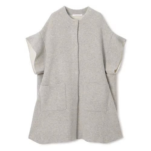 【プレインピープル/PLAIN PEOPLE】のラム接結配色ニットマント インテリア・キッズ・メンズ・レディースファッション・服の通販 founy(ファニー) 　ファッション　Fashion　レディースファッション　WOMEN　トップス・カットソー　Tops/Tshirt　ニット　Knit Tops　フロント　Front　ライトグレー|ID: prp329100004461976 ipo3291000000031227908