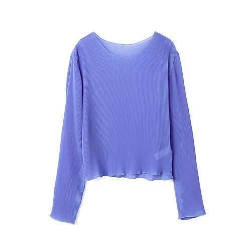 【ミズイロ インド/mizuiro ind】のプリーツクルーネックプルオーバー インテリア・キッズ・メンズ・レディースファッション・服の通販 founy(ファニー) 　ファッション　Fashion　レディースファッション　WOMEN　トップス・カットソー　Tops/Tshirt　プルオーバー　Pullover　オケージョン　Occasion　シアー　Sheer　シフォン　Chiffon　プリーツ　Pleats　エレガント 上品　Elegant　ブルー|ID: prp329100004461993 ipo3291000000031228017
