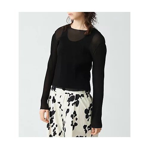 【ミズイロ インド/mizuiro ind】のプリーツクルーネックプルオーバー 人気、トレンドファッション・服の通販 founy(ファニー) 　ファッション　Fashion　レディースファッション　WOMEN　トップス・カットソー　Tops/Tshirt　プルオーバー　Pullover　オケージョン　Occasion　シアー　Sheer　シフォン　Chiffon　プリーツ　Pleats　エレガント 上品　Elegant　other-3|ID: prp329100004461993 ipo3291000000031243303