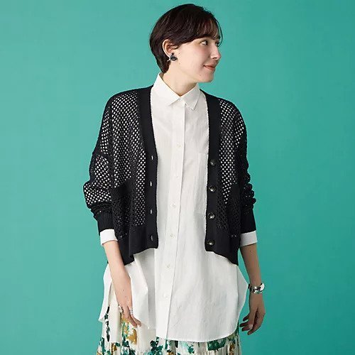 【サクラ/SACRA】の【HPS別注】GIMA COTTON MESH インテリア・キッズ・メンズ・レディースファッション・服の通販 founy(ファニー) https://founy.com/ ファッション Fashion レディースファッション WOMEN カーディガン Cardigan シアー Sheer ショート Short バランス Balance メッシュ Mesh 別注 Special Order |ID: prp329100004461997 ipo3291000000031715206