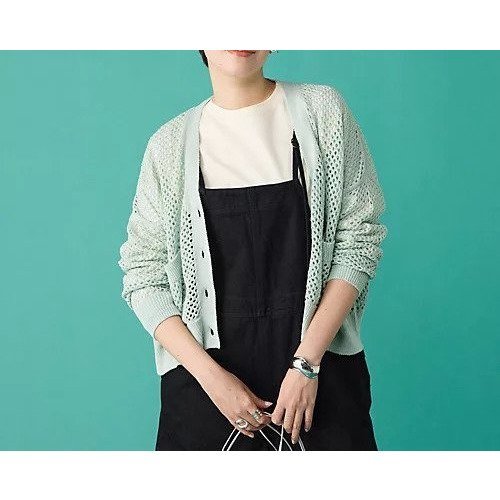 【サクラ/SACRA】の【HPS別注】GIMA COTTON MESH インテリア・キッズ・メンズ・レディースファッション・服の通販 founy(ファニー) 　ファッション　Fashion　レディースファッション　Ladies' Fashion Online　カーディガン　Cardigan　シアー　Sheer　ショート　Short　バランス　Balance　メッシュ　Mesh　別注　Special Order　SAX|ID: prp329100004461997 ipo3291000000032617585