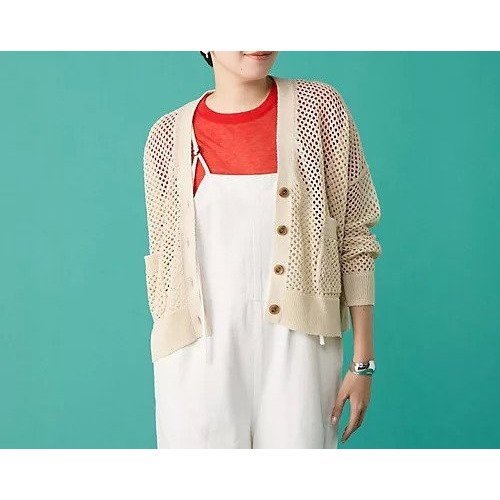 【サクラ/SACRA】の【HPS別注】GIMA COTTON MESH インテリア・キッズ・メンズ・レディースファッション・服の通販 founy(ファニー) 　ファッション　Fashion　レディースファッション　Ladies' Fashion Online　カーディガン　Cardigan　シアー　Sheer　ショート　Short　バランス　Balance　メッシュ　Mesh　別注　Special Order　OFF WHITE|ID: prp329100004461997 ipo3291000000032617586