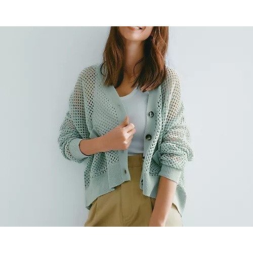 【サクラ/SACRA】の【HPS別注】GIMA COTTON MESH 人気、トレンドファッション・服の通販 founy(ファニー) 　ファッション　Fashion　レディースファッション　Ladies' Fashion Online　カーディガン　Cardigan　シアー　Sheer　ショート　Short　バランス　Balance　メッシュ　Mesh　別注　Special Order　other-3|ID: prp329100004461997 ipo3291000000032617588