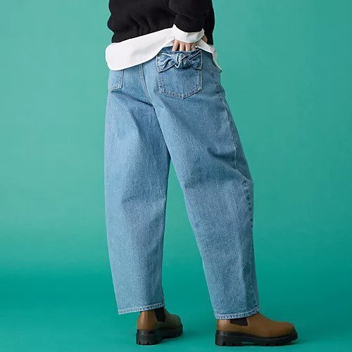 【ミュベール/MUVEIL】のリボンデニムPT 人気、トレンドファッション・服の通販 founy(ファニー) 　ファッション　Fashion　レディースファッション　Ladies' Fashion Online　パンツ　Pants　インディゴ　Indigo　ウォッシュ　Wash　キャラクター　Character　デニム　Denim　ポケット　Pocket　リボン　Ribbon　リラックス　Relax　夏　Summer　春　Spring　S/S・春夏　Ss・Spring/Summer　other-2|ID: prp329100004462003 ipo3291000000032639945