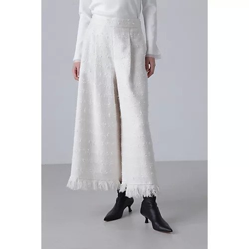 【アドーア/ADORE】のテープヤーンツィードパンツ 人気、トレンドファッション・服の通販 founy(ファニー) 　ファッション　Fashion　レディースファッション　WOMEN　パンツ　Pants　おすすめ　Recommend　オケージョン　Occasion　ジャケット　Jacket　スタンダード　Standard　セットアップ　Set Up　ツイード　Tweed　フィット　Fit　フリンジ　Fringe　夏　Summer　春　Spring　S/S・春夏　Ss・Spring/Summer　other-3|ID: prp329100004462011 ipo3291000000031243345