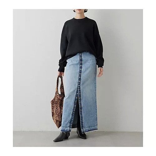 【ウィムガゼット/Whim Gazette】のボタンデニムスカート 人気、トレンドファッション・服の通販 founy(ファニー) 　ファッション　Fashion　レディースファッション　WOMEN　スカート　Skirt　デニムスカート　Denim Skirts　カットソー　Cut And Sew　ケミカル　Chemical　シューズ　Shoes　シンプル　Simple　ストレッチ　Stretch　スリット　Slit　デニム　Denim　フロント　Front　ポケット　Pocket　リメイク　Remake　other-2|ID: prp329100004462026 ipo3291000000031243370