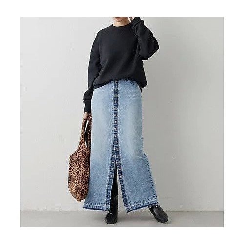 【ウィムガゼット/Whim Gazette】のボタンデニムスカート 人気、トレンドファッション・服の通販 founy(ファニー) 　ファッション　Fashion　レディースファッション　WOMEN　スカート　Skirt　デニムスカート　Denim Skirts　カットソー　Cut And Sew　ケミカル　Chemical　シューズ　Shoes　シンプル　Simple　ストレッチ　Stretch　スリット　Slit　デニム　Denim　フロント　Front　ポケット　Pocket　リメイク　Remake　other-3|ID: prp329100004462026 ipo3291000000031243371