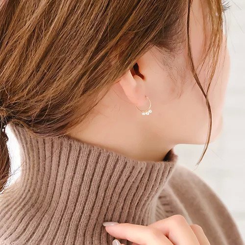 【フィービィー/phoebe】の【K10】フルールパールフープピアス 人気、トレンドファッション・服の通販 founy(ファニー) 　ファッション　Fashion　レディースファッション　WOMEN　アクセサリー　Accessories　ジュエリー　Jewelry　ジュエル　Jewel　パール　Pearl　フープ　Hoop　ボックス　Box　other-2|ID: prp329100004462042 ipo3291000000031243407