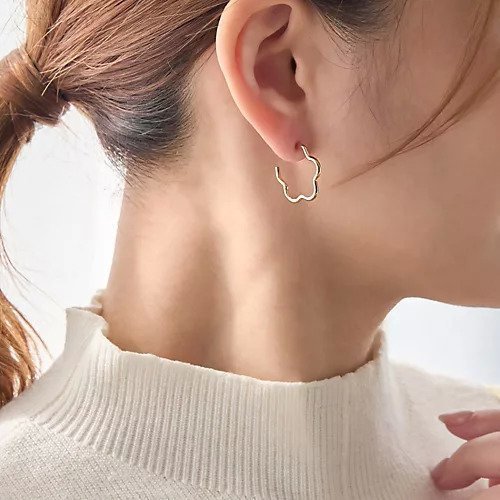 【フィービィー/phoebe】のメタルフラワーフープピアス 人気、トレンドファッション・服の通販 founy(ファニー) 　ファッション　Fashion　レディースファッション　WOMEN　フラワー　Flower　フープ　Hoop　other-2|ID: prp329100004462088 ipo3291000000031243532