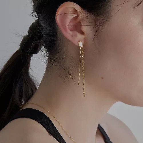 【フィービィー/phoebe】の【金属アレルギー対応】ワンネスドレープチェーンピアス/サージカルステンレス 人気、トレンドファッション・服の通販 founy(ファニー) 　ファッション　Fashion　レディースファッション　WOMEN　シンプル　Simple　チェーン　Chain　メタル　Metal　other-2|ID: prp329100004462094 ipo3291000000031243549