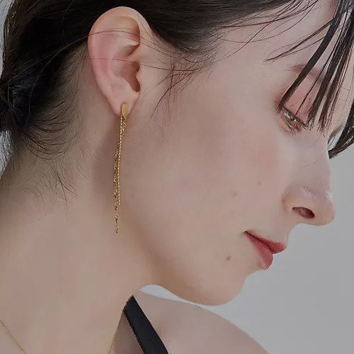 【フィービィー/phoebe】の【金属アレルギー対応】ワンネスドレープチェーンピアス/サージカルステンレス 人気、トレンドファッション・服の通販 founy(ファニー) 　ファッション　Fashion　レディースファッション　WOMEN　シンプル　Simple　チェーン　Chain　メタル　Metal　other-3|ID: prp329100004462094 ipo3291000000031243551