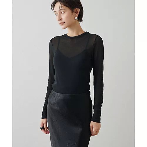 【ウィムガゼット/Whim Gazette】のシアーフライスクルーネックプルオーバー 人気、トレンドファッション・服の通販 founy(ファニー) 　ファッション　Fashion　レディースファッション　Fashion for Women　トップス・カットソー　Cut & Sew Tops　カジュアルプルオーバー・ニットトップス　Pullovers & Knit Tops / Casual Pullovers　インナー　Innerwear　コンパクト　Compact, Small Size　シアー　Sheer, See-Through　シンプル　Simple, Minimal　ジャケット　Jacket, Outerwear　スウェット / スエット　Sweatshirt, Sweatwear　スタンダード　Standard, Basic　ビスチェ　Bustier, Corset Top　フィット　Fit, Slim Fit　ベスト　Vest, Waistcoat　ロング　Long, Long-Length　おすすめ　Recommended / Our Picks　エレガント 上品　Elegant　 other-1|ID: prp329100004462119 ipo3291000000031228618