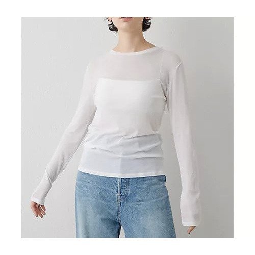 【ウィムガゼット/Whim Gazette】のシアーフライスクルーネックプルオーバー 人気、トレンドファッション・服の通販 founy(ファニー) 　ファッション　Fashion　レディースファッション　Fashion for Women　トップス・カットソー　Cut & Sew Tops　カジュアルプルオーバー・ニットトップス　Pullovers & Knit Tops / Casual Pullovers　インナー　Innerwear　コンパクト　Compact, Small Size　シアー　Sheer, See-Through　シンプル　Simple, Minimal　ジャケット　Jacket, Outerwear　スウェット / スエット　Sweatshirt, Sweatwear　スタンダード　Standard, Basic　ビスチェ　Bustier, Corset Top　フィット　Fit, Slim Fit　ベスト　Vest, Waistcoat　ロング　Long, Long-Length　おすすめ　Recommended / Our Picks　エレガント 上品　Elegant　other-2|ID: prp329100004462119 ipo3291000000031243634