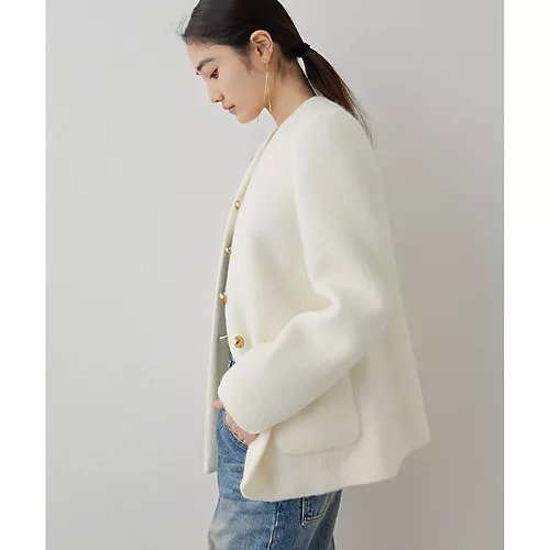 【ウィムガゼット/Whim Gazette】のボタンコート 人気、トレンドファッション・服の通販 founy(ファニー) 　ファッション　Fashion　レディースファッション　Fashion for Women　アウター　Coat / Outerwear Collection　コート・ロングコート・ピーコート　Long Coats, Peacoats & More　2024年　2024　2024-2025秋冬・A/W　Autumn/Winter 2024–25 AW24–25　ウォーム　Warm Fabric　エアリー　Airy Texture　コンパクト　Compact, Small Size　ジャケット　Jacket, Outerwear　スマート　Smart, Elegant　メタル　Metal, Metal Parts　ループ　Loop, Loop Knit　other-3|ID: prp329100004462127 ipo3291000000031243652