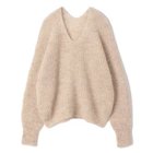 【プレインピープル/PLAIN PEOPLE】のDIANモヘアVネックプルオーバー ライトベージュ|ID: prp329100004462131 ipo3291000000031228687
