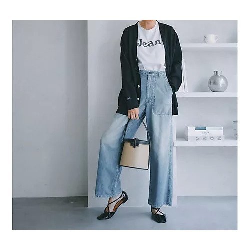 【マディソンブルー/MADISONBLUE】のCREW NECK TEE JEAN 人気、トレンドファッション・服の通販 founy(ファニー) 　ファッション　Fashion　レディースファッション　Fashion for Women　イラスト　Illustration　シンプル　Simple, Minimal　デニム　Denim, Jeans Material　フィット　Fit, Slim Fit　フランス　France, French　プリント　Print, Printed Pattern　女優　Actress Style, Celebrity Inspired　other-2|ID: prp329100004462142 ipo3291000000032718355