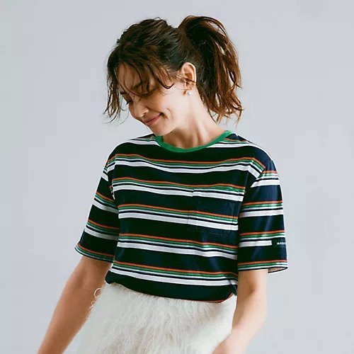 【マディソンブルー/MADISONBLUE】のHORIZONTAL STRIPES POCKET TEE 人気、トレンドファッション・服の通販 founy(ファニー) 　ファッション　Fashion　レディースファッション　WOMEN　コンパクト　Compact　ボーダー　Border　ポケット　Pocket　other-2|ID: prp329100004462143 ipo3291000000031243699
