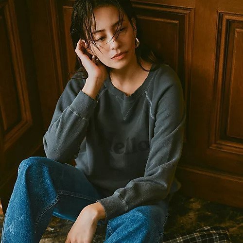 【マディソンブルー/MADISONBLUE】のVINTAGE HELLO SWEAT L/S URAKE DYED 人気、トレンドファッション・服の通販 founy(ファニー) 　ファッション　Fashion　レディースファッション　WOMEN　トップス・カットソー　Tops/Tshirt　パーカ　Sweats　スウェット　Sweat　コンパクト　Compact　スウェット　Sweat　ダメージ　Damage　デニム　Denim　ヴィンテージ　Vintage　洗える　Washable　other-2|ID: prp329100004462151 ipo3291000000031243716