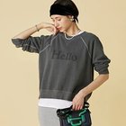 【マディソンブルー/MADISONBLUE】のVINTAGE HELLO SWEAT L/S URAKE DYED BLACK|ID: prp329100004462151 ipo3291000000035905190