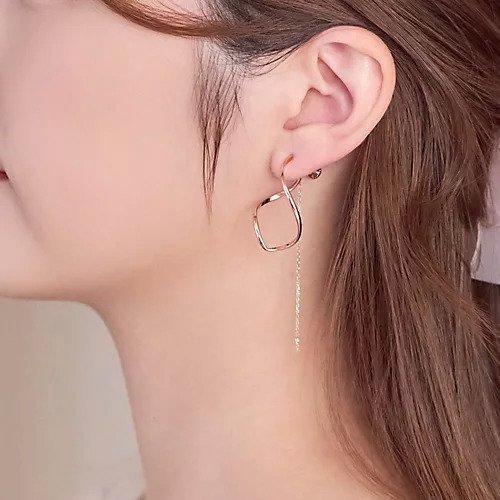 【フィービィー/phoebe】の2wayグレースツイストラインイヤリング ローズゴールド 人気、トレンドファッション・服の通販 founy(ファニー) 　ファッション　Fashion　レディースファッション　Fashion for Women　ジュエリー　Jewelry　ファッションリング　Fashion Rings　イヤリング・フープ・ドロップタイプ　Hoop, Drop & Clip Earrings　イヤリング　Earrings　シルバー　Silver, Metallic Silver　シンプル　Simple, Minimal　チェーン　Chain, Chain Strap　メタル　Metal, Metal Parts　モチーフ　Motif, Design Theme　ローズ　Rose, Rose Motif　other-3|ID: prp329100004462157 ipo3291000000031243732