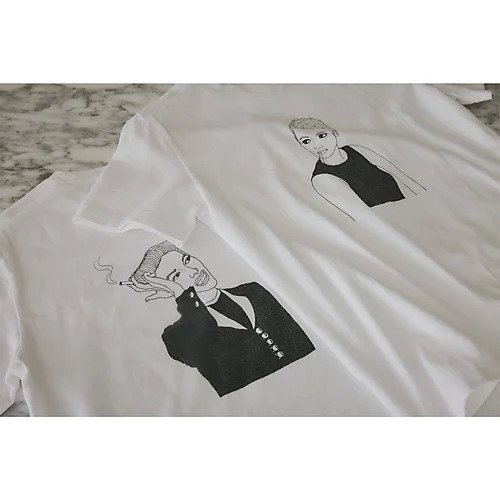 【マディソンブルー/MADISONBLUE】のCREW NECK TEE KATHARINE 人気、トレンドファッション・服の通販 founy(ファニー) 　ファッション　Fashion　レディースファッション　WOMEN　イラスト　Illustration　プリント　Print　other-3|ID: prp329100004462174 ipo3291000000031339006