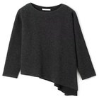 【プレインピープル/PLAIN PEOPLE】のウールダブルジャージイレギュラーヘムプルオーバー チャコールグレー|ID: prp329100004462175 ipo3291000000031228927