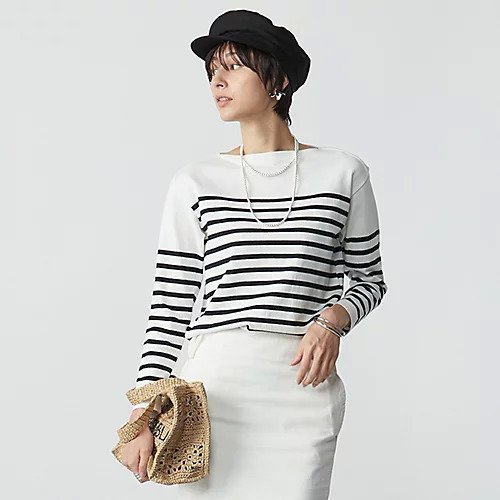 【マディソンブルー/MADISONBLUE】のBORDER BOAT NECK PO インテリア・キッズ・メンズ・レディースファッション・服の通販 founy(ファニー) https://founy.com/ ファッション Fashion レディースファッション WOMEN バスク Basque ボーダー Border エレガント 上品 Elegant 洗える Washable |ID: prp329100004462178 ipo3291000000031228931